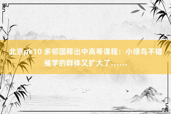 北京pk10 多邻国释出中高等课程：小绿鸟不错催学的群体又扩大了……