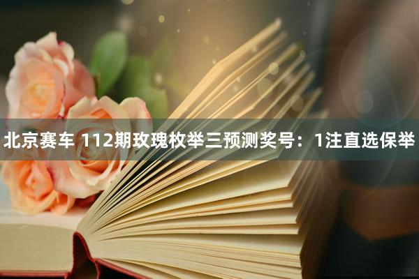 北京赛车 112期玫瑰枚举三预测奖号：1注直选保举
